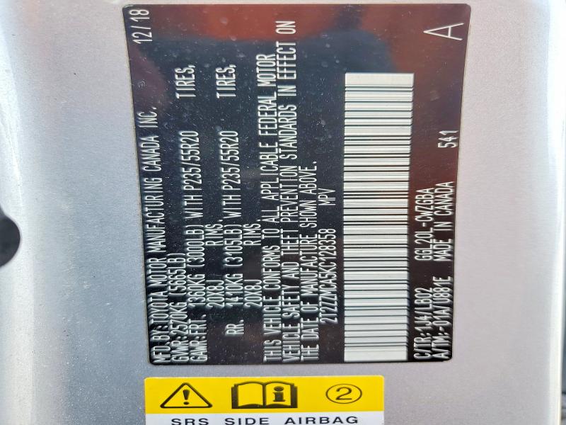 Aukcja sprzedaży 2019 Lexus Rx 350, vin: 2T2ZZMCA5KC128358, numer aukcji: 59963806