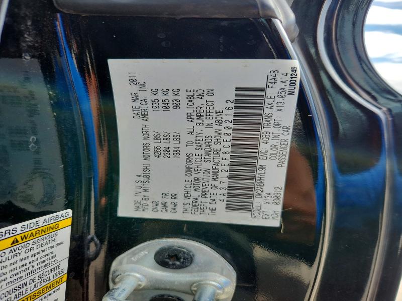2012 Mitsubishi Eclipse მანქანა იყიდება აუქციონზე, vin: 4A37L2EF8CE002162, აუქციონის ნომერი: 62104226