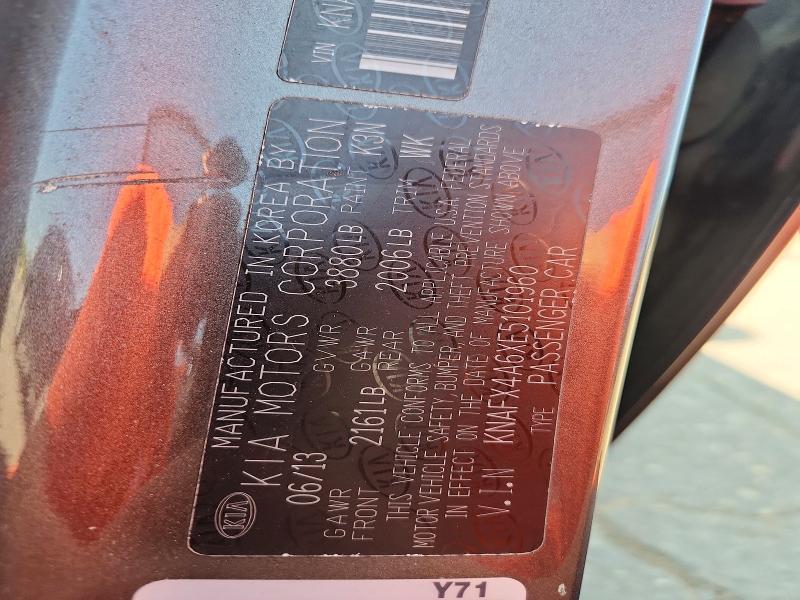 Продаж на аукціоні авто 2014 Kia Forte, vin: KNAFX4A6XE5101960, номер лоту: 62430436
