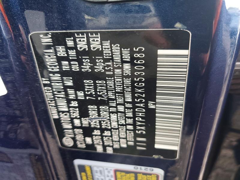 Продажа на аукционе авто 2019 Kia Sorento, vin: 5XYPHDA52KG530685, номер лота: 59708006