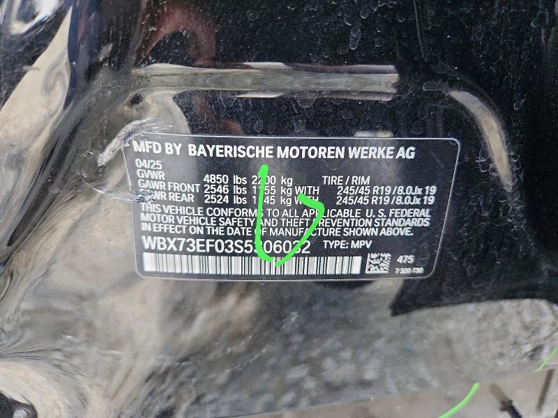 Продаж на аукціоні авто 2025 Bmw X1, vin: WBX73EF03S5306032, номер лоту: 59178636