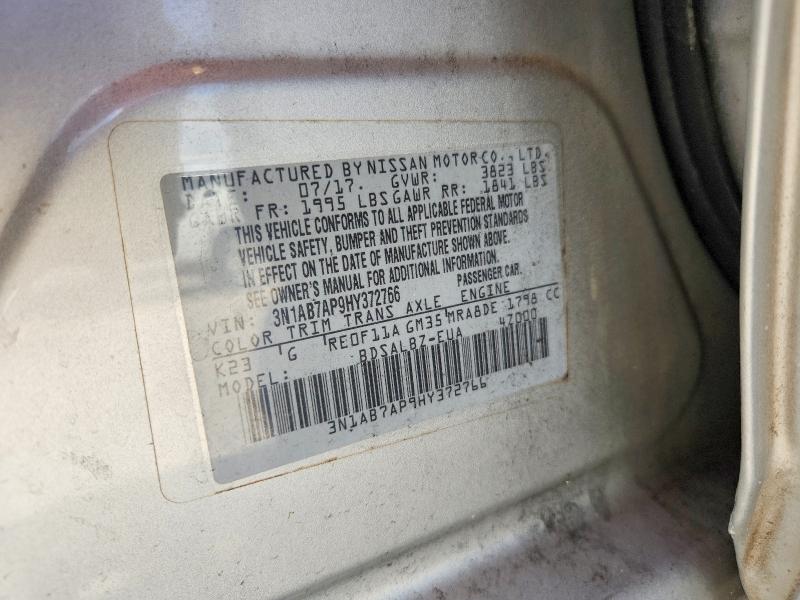 Продажа на аукционе авто 2017 Nissan Sentra, vin: 3N1AB7AP9HY372766, номер лота: 60743026