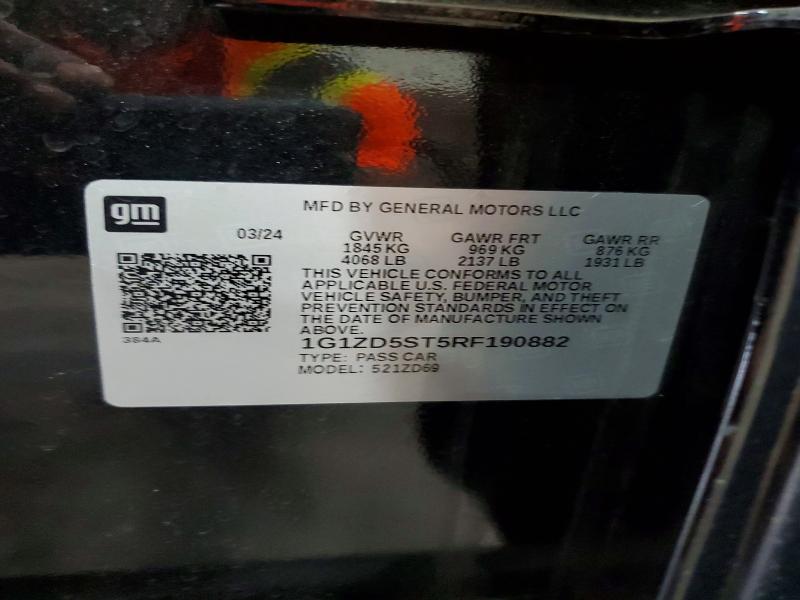 2024 Chevrolet Malibu მანქანა იყიდება აუქციონზე, vin: 1G1ZD5ST5RF190882, აუქციონის ნომერი: 61930656
