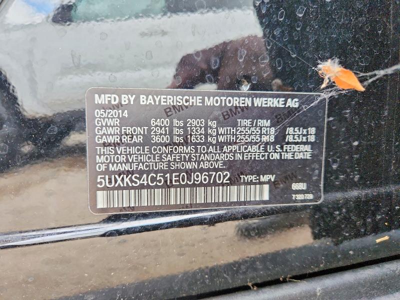 61934866 :رقم المزاد ، 5UXKS4C51E0J96702 vin ، 2014 Bmw X5 مزاد بيع