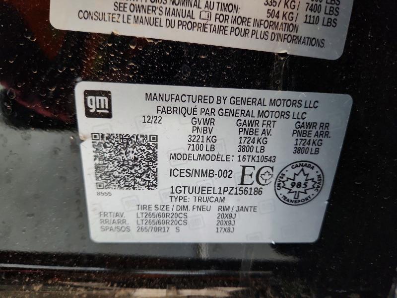 60878386 :رقم المزاد ، 1GTUUEEL1PZ156186 vin ، 2023 Gmc Sierra مزاد بيع