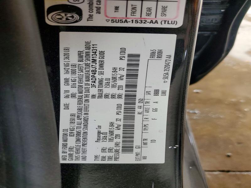Продажа на аукционе авто 2018 Ford Fiesta, vin: 3FADP4BJ7JM134311, номер лота: 61285196
