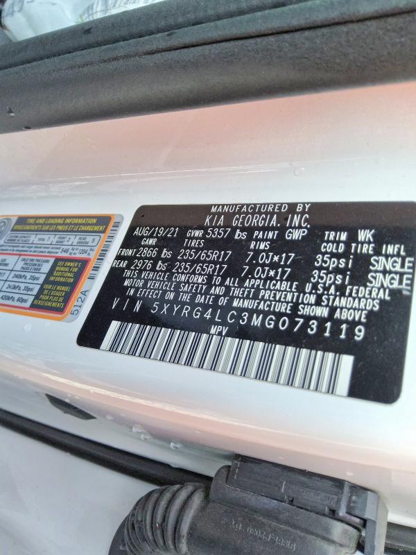 Продаж на аукціоні авто 2021 Kia Sorento, vin: 5XYRG4LC3MG073119, номер лоту: 60744716