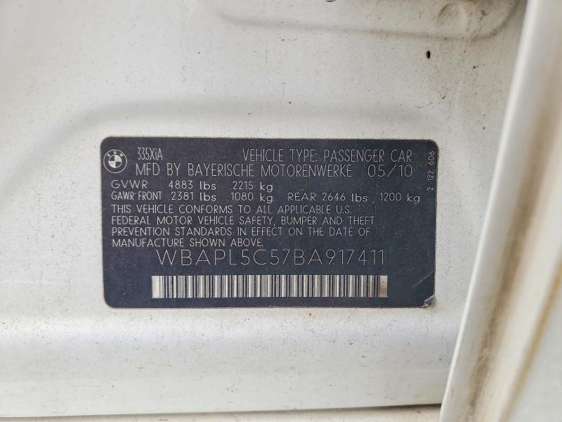 Продаж на аукціоні авто 2011 Bmw 335, vin: WBAPL5C57BA917411, номер лоту: 60715556