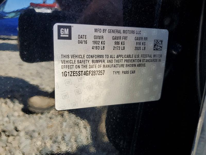 2016 Chevrolet Malibu მანქანა იყიდება აუქციონზე, vin: 1G1ZE5ST4GF287257, აუქციონის ნომერი: 62108316