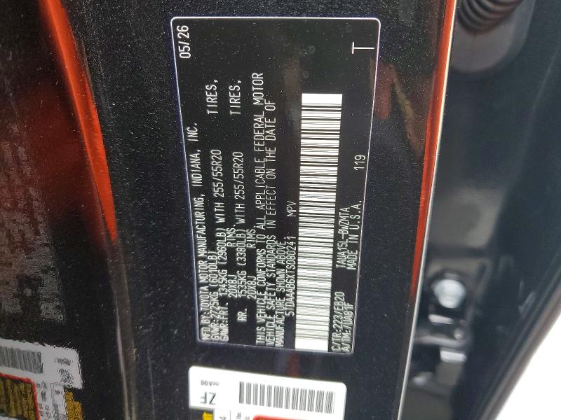 Aukcja sprzedaży 2026 Lexus Tx 350, vin: 5TDAAAB6XTS080241, numer aukcji: 62493006