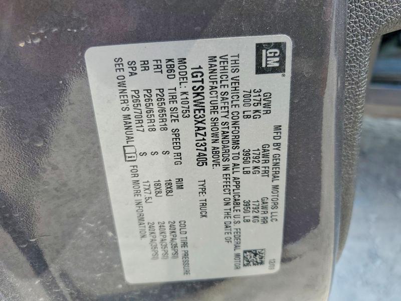 Продажа на аукционе авто 2010 Gmc Sierra, vin: 1GTSKWE3XAZ137405, номер лота: 62678836