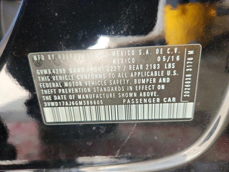 Продажа на аукционе авто 2016 Volkswagen Jetta, vin: 3VWD17AJ6GM386605, номер лота: 85632245
