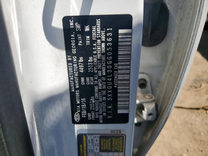 2016 Kia Optima მანქანა იყიდება აუქციონზე, vin: 5XXGU4L30GG053631, აუქციონის ნომერი: 62462806