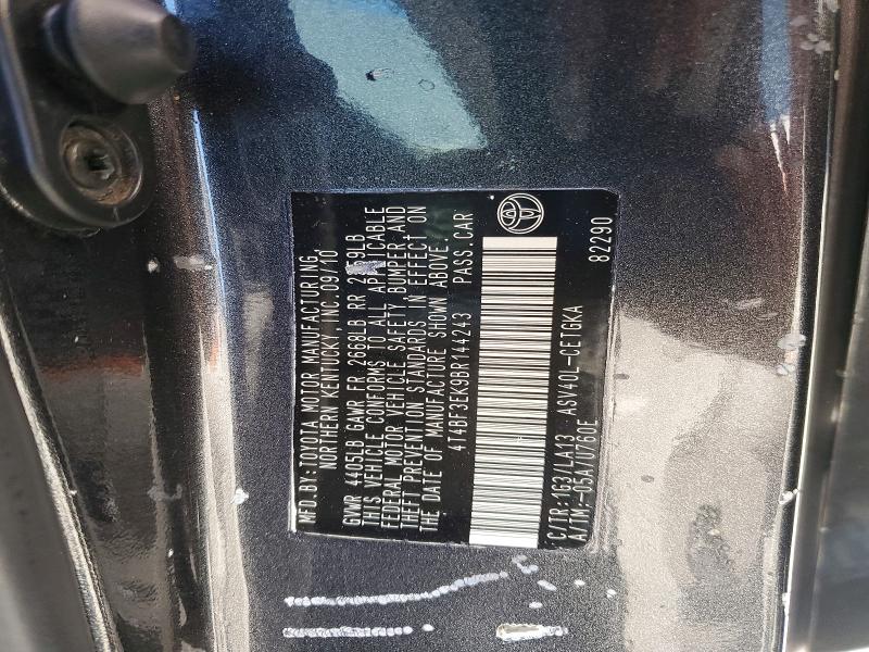 60076706 :رقم المزاد ، 4T4BF3EK9BR144243 vin ، 2011 Toyota Camry مزاد بيع
