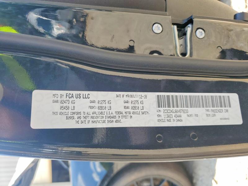 Aukcja sprzedaży 2019 Dodge Charger, vin: 2C3CDXGJ6KH579233, numer aukcji: 57504996
