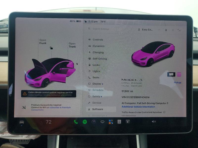 Aukcja sprzedaży 2019 Tesla Model 3, vin: 5YJ3E1EB6KF474814, numer aukcji: 61804246