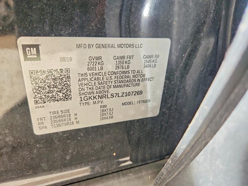 Aukcja sprzedaży 2020 Gmc Acadia, vin: 1GKKNRLS7LZ107269, numer aukcji: 85608165