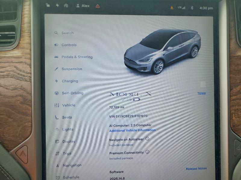 Продажа на аукционе авто 2018 Tesla Model X, vin: 5YJXCBE29JF101973, номер лота: 60886176