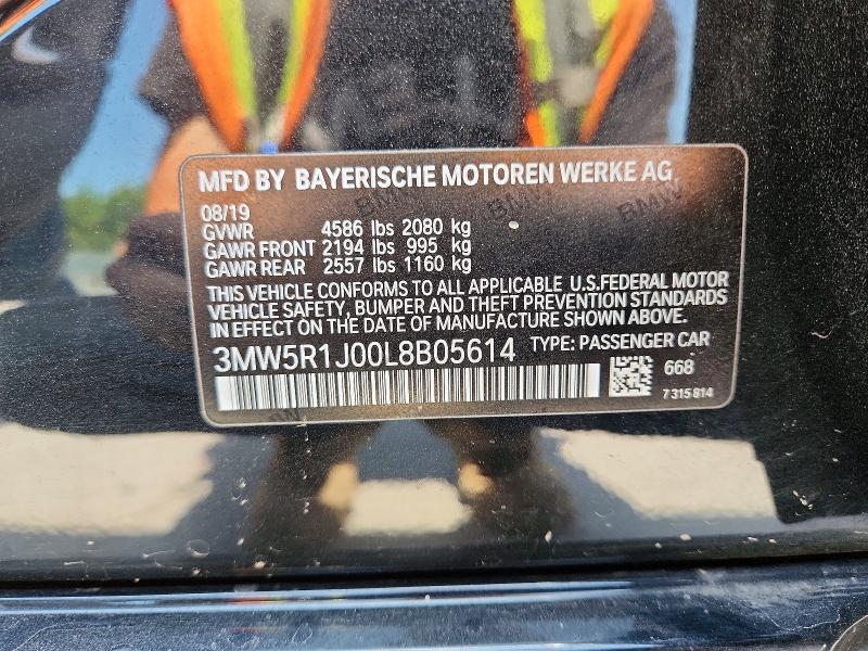 Auction sale of the 2020 Bmw 330i, vin: 3MW5R1J00L8B05614, lot number: 61936906