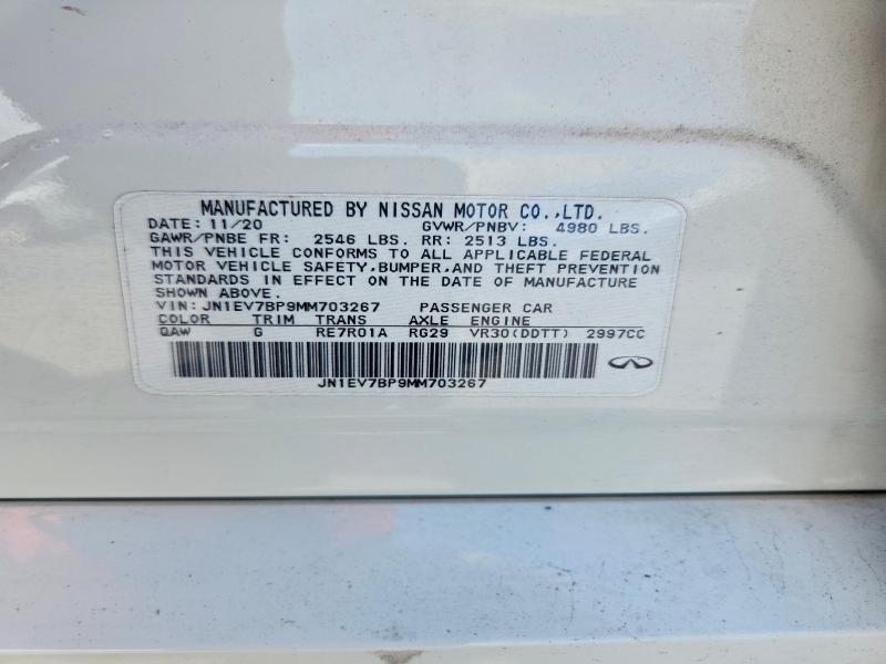 Продажа на аукционе авто 2021 Infiniti Q50, vin: JN1EV7BP9MM703267, номер лота: 59014246
