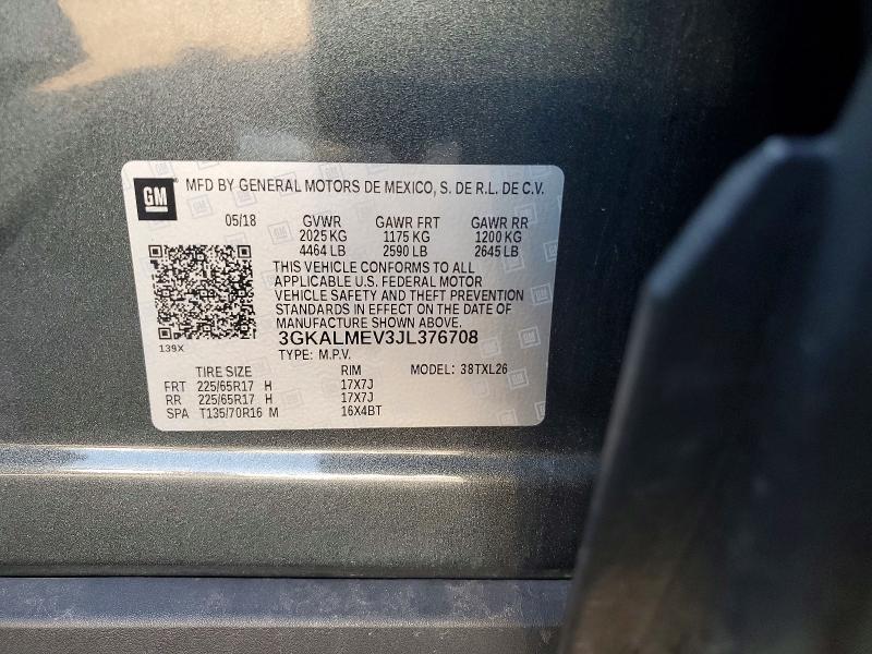 Aukcja sprzedaży 2018 Gmc Terrain, vin: 3GKALMEV3JL376708, numer aukcji: 60204226