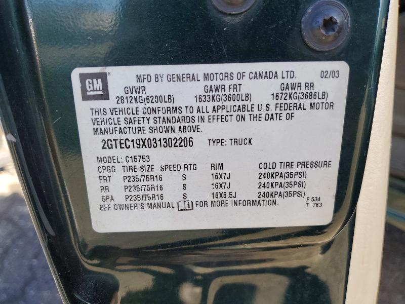 Продажа на аукционе авто 2003 Gmc New Sierra, vin: 2GTEC19X031302206, номер лота: 60429146