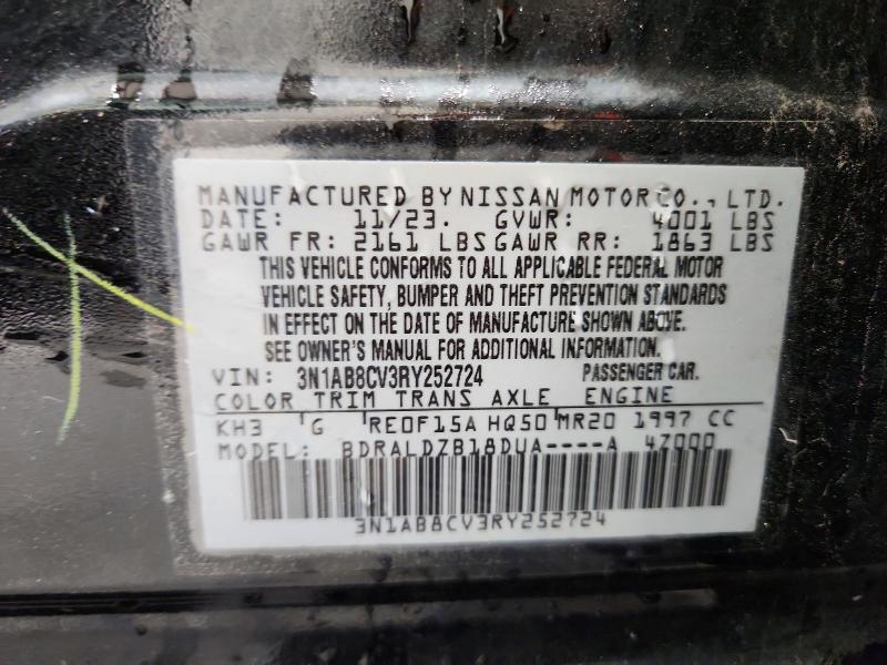 Aukcja sprzedaży 2024 Nissan Sentra, vin: 3N1AB8CV3RY252724, numer aukcji: 61557866
