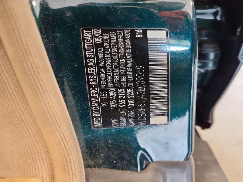 61758096 :رقم المزاد ، WDBRF61J42E009059 vin ، 2002 Mercedes-benz C مزاد بيع