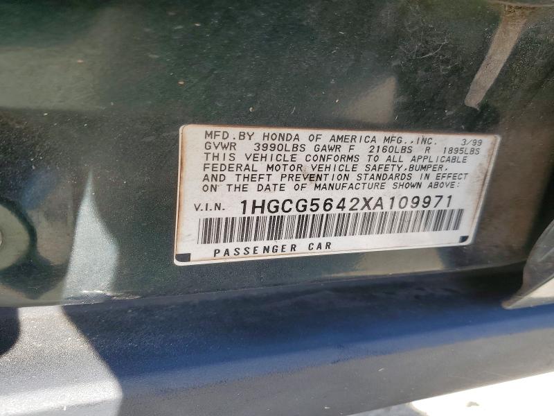 Продаж на аукціоні авто 1999 Honda Accord, vin: 1HGCG5642XA109971, номер лоту: 59620866