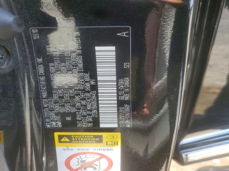 Auction sale of the 2011 Lexus Rx, vin: 2T2BK1BAXBC094455, lot number: 59970166