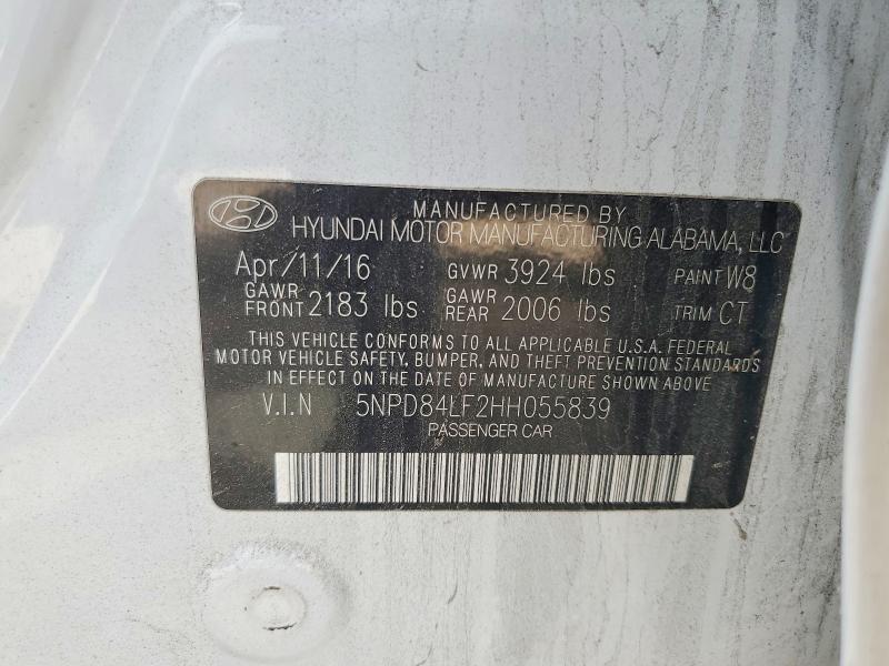 2017 Hyundai Elantra მანქანა იყიდება აუქციონზე, vin: 5NPD84LF2HH055839, აუქციონის ნომერი: 62905906