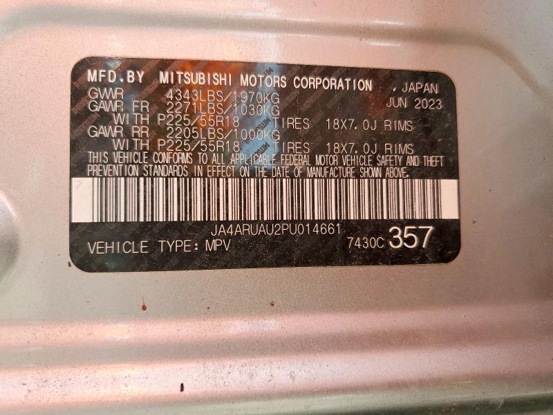 63201996 :رقم المزاد ، JA4ARUAU2PU014661 vin ، 2023 Mitsubishi Outlander Sport مزاد بيع