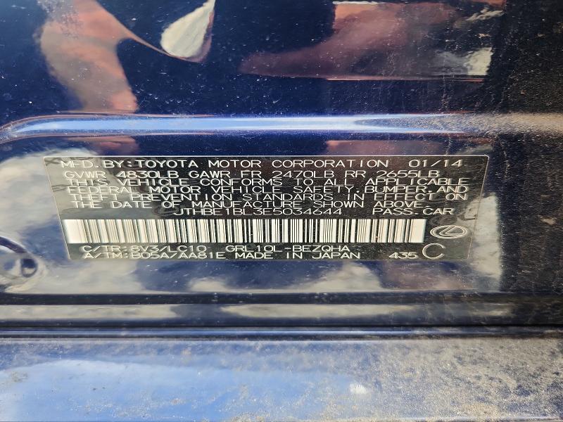 Продаж на аукціоні авто 2014 Lexus Gs, vin: JTHBE1BL3E5034644, номер лоту: 62211146