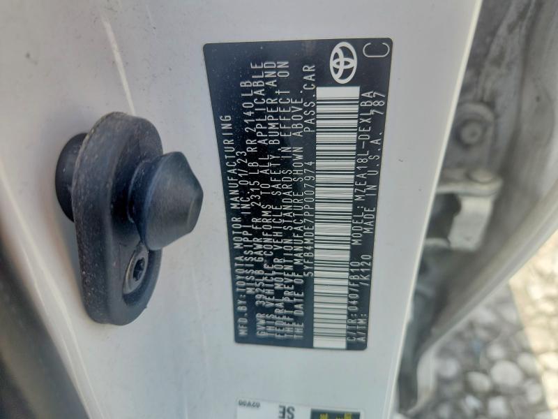 Aukcja sprzedaży 2023 Toyota Corolla, vin: 5YFB4MDE7PP007974, numer aukcji: 61615626