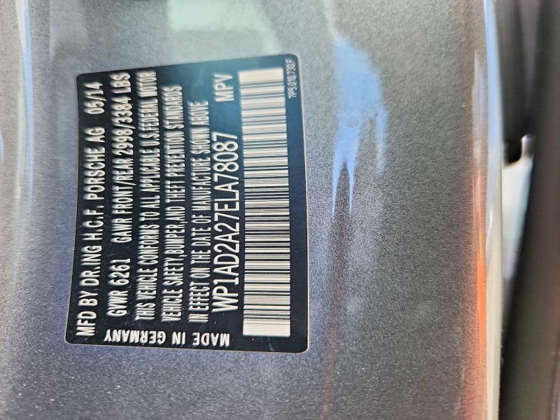 62653546 :رقم المزاد ، WP1AD2A27ELA78087 vin ، 2014 Porsche Cayenne مزاد بيع