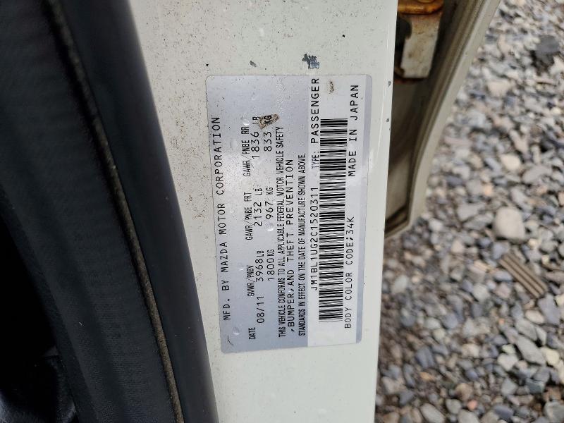 Продажа на аукционе авто 2012 Mazda 3, vin: JM1BL1UG2C1520311, номер лота: 60001726