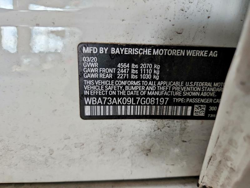 2020 Bmw 228xi მანქანა იყიდება აუქციონზე, vin: WBA73AK09L7G08197, აუქციონის ნომერი: 61782576