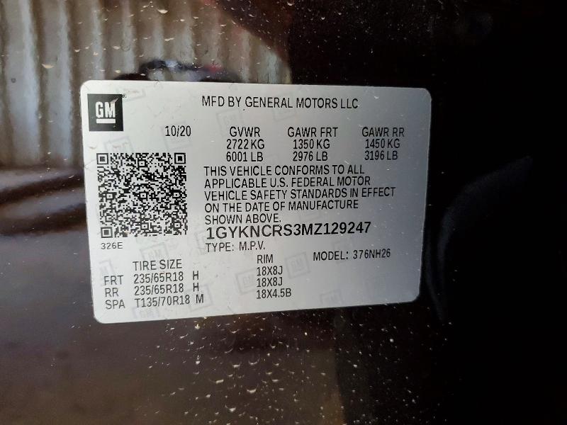 Продажа на аукционе авто 2021 Cadillac Xt5, vin: 1GYKNCRS3MZ129247, номер лота: 60018646