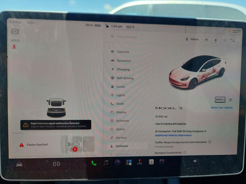 Продажа на аукционе авто 2023 Tesla Model 3, vin: 5YJ3E1EA4PF485910, номер лота: 60863346