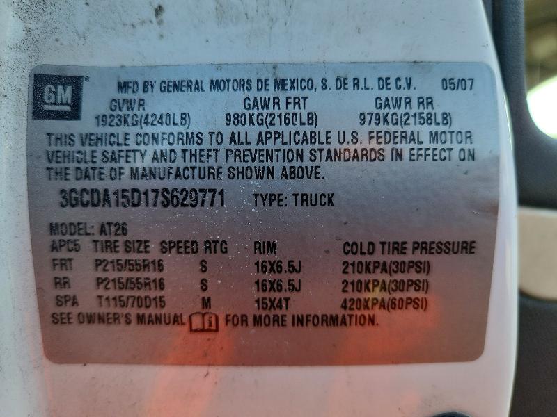 61989216 :رقم المزاد ، 3GCDA15D17S629771 vin ، 2007 Chevrolet Hhr مزاد بيع