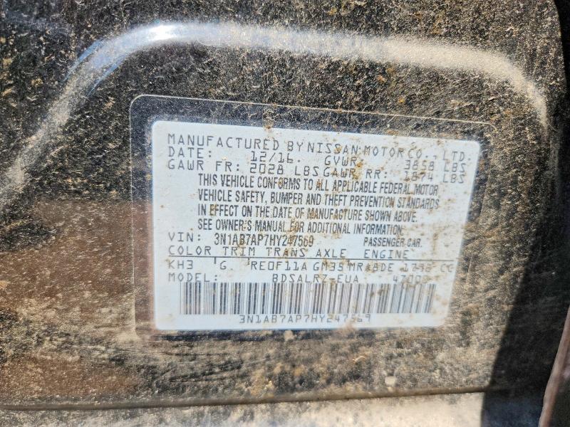 Aukcja sprzedaży 2017 Nissan Sentra, vin: 3N1AB7AP7HY247569, numer aukcji: 63159066