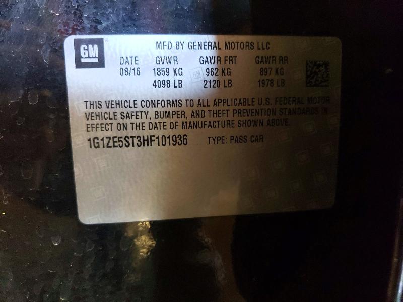 2017 Chevrolet Malibu მანქანა იყიდება აუქციონზე, vin: 1G1ZE5ST3HF101936, აუქციონის ნომერი: 61306776