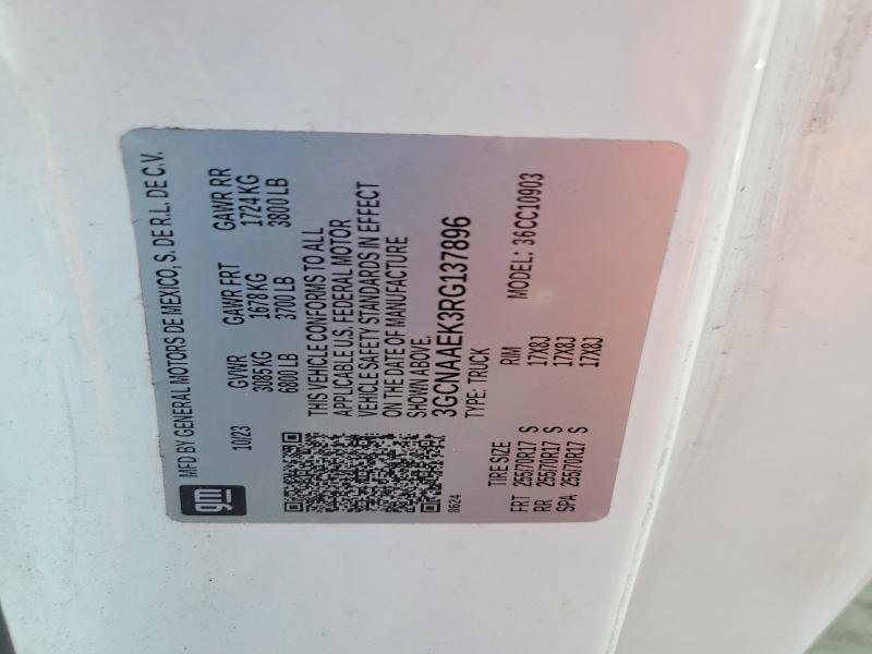 Aukcja sprzedaży 2024 Chevrolet Silverado, vin: 3GCNAAEK3RG137896, numer aukcji: 60430616