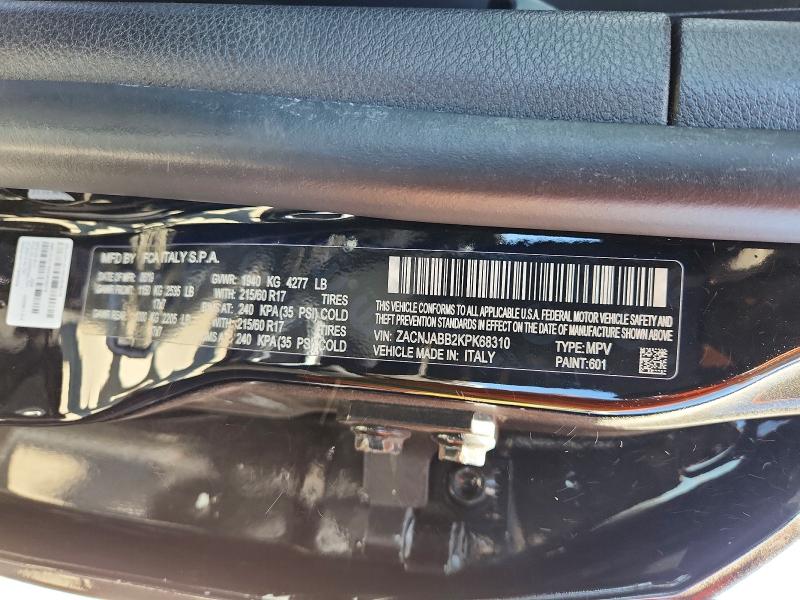 60698376 :رقم المزاد ، ZACNJABB2KPK68310 vin ، 2019 Jeep Renegade مزاد بيع