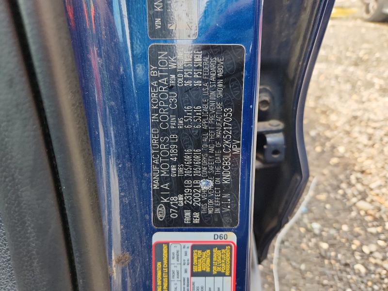60161066 :رقم المزاد ، KNDCB3LC2K5217053 vin ، 2019 Kia Niro مزاد بيع