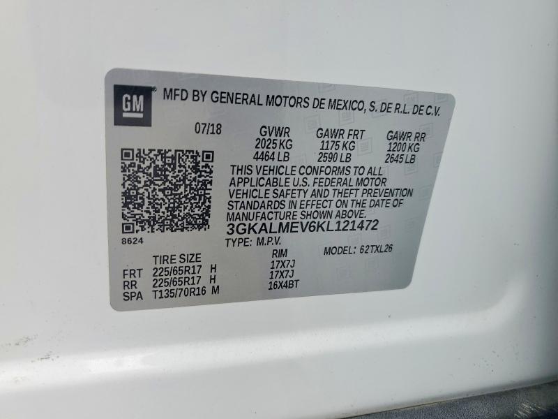 Продаж на аукціоні авто 2019 Gmc Terrain, vin: 3GKALMEV6KL121472, номер лоту: 59313086