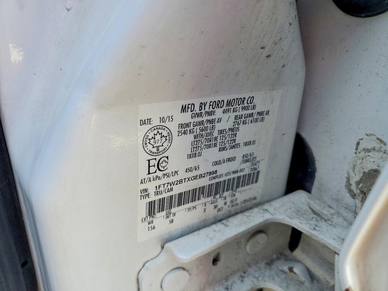 2016 Ford F250 მანქანა იყიდება აუქციონზე, vin: 1FT7W2BTXGEB27898, აუქციონის ნომერი: 62107256