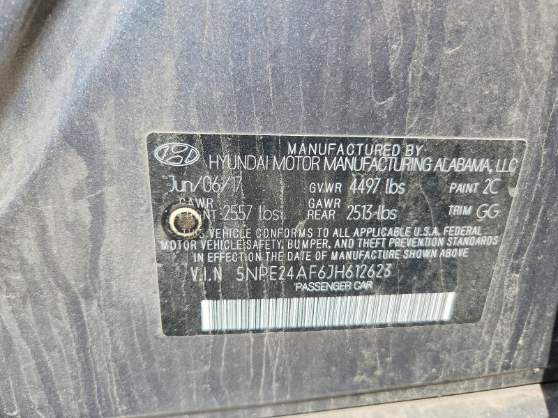 2018 Hyundai Sonata მანქანა იყიდება აუქციონზე, vin: 5NPE24AF6JH612623, აუქციონის ნომერი: 59907756