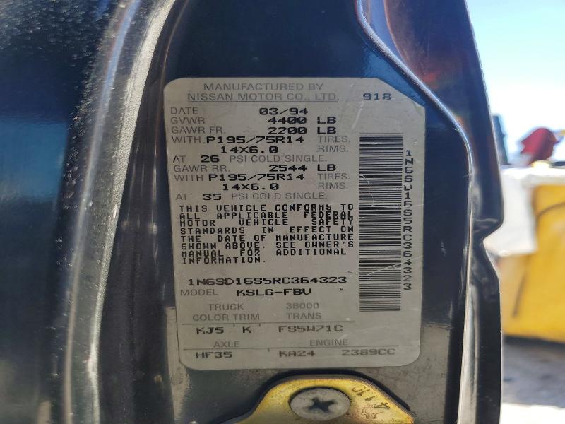 Продаж на аукціоні авто 1994 Nissan Truck, vin: 1N6SD16S5RC364323, номер лоту: 60490746