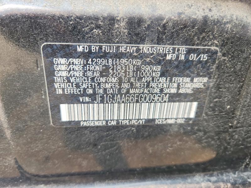 Продажа на аукционе авто 2015 Subaru Impreza, vin: JF1GJAA66FG009604, номер лота: 61550716